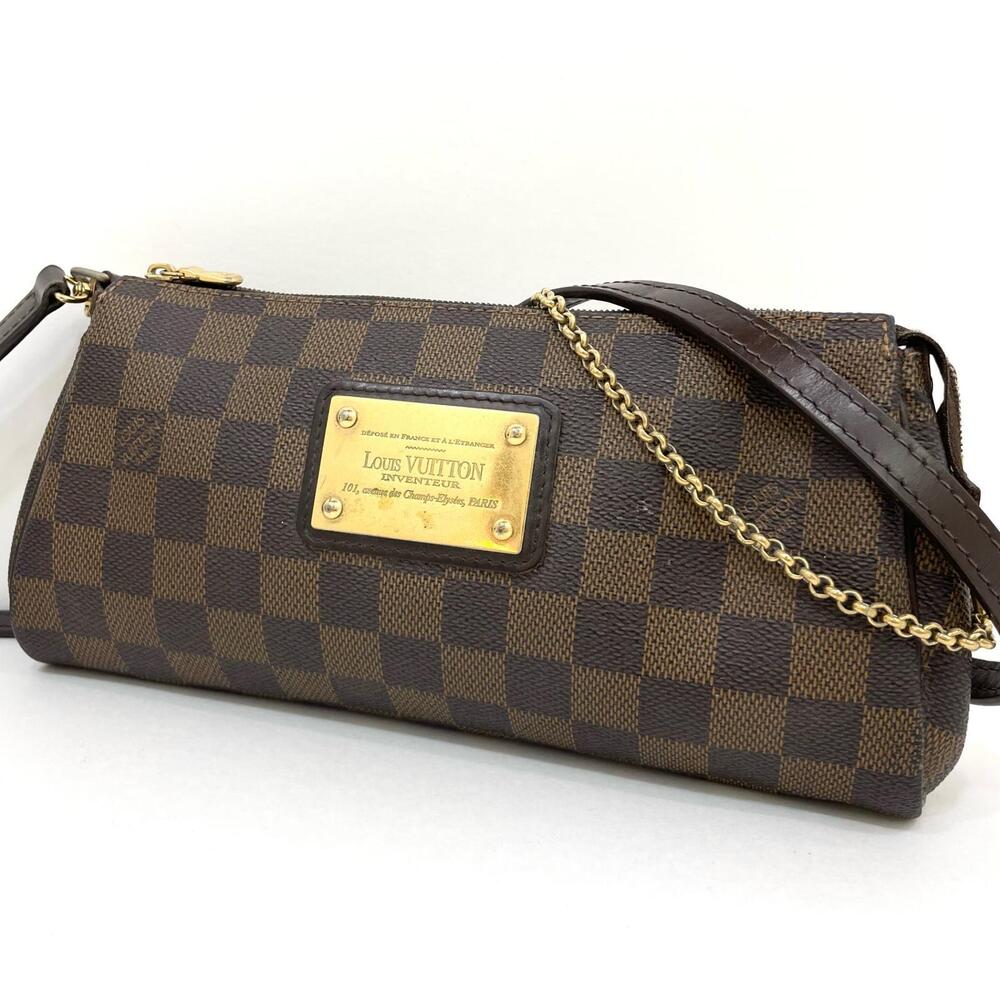 LOUIS VUITTON Eva Damier bag shoulder handbag Brown